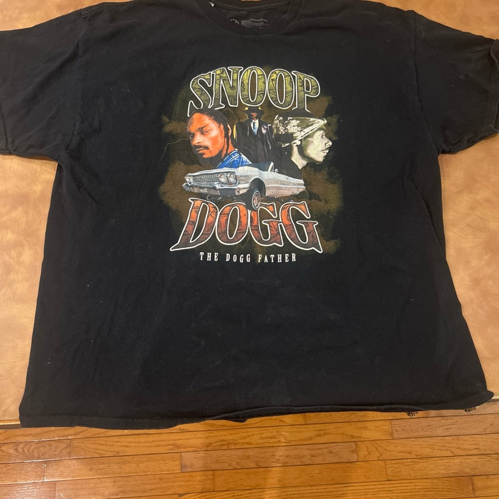 Snoop Dogg Black Graphic T-Shirt, 2XL, used